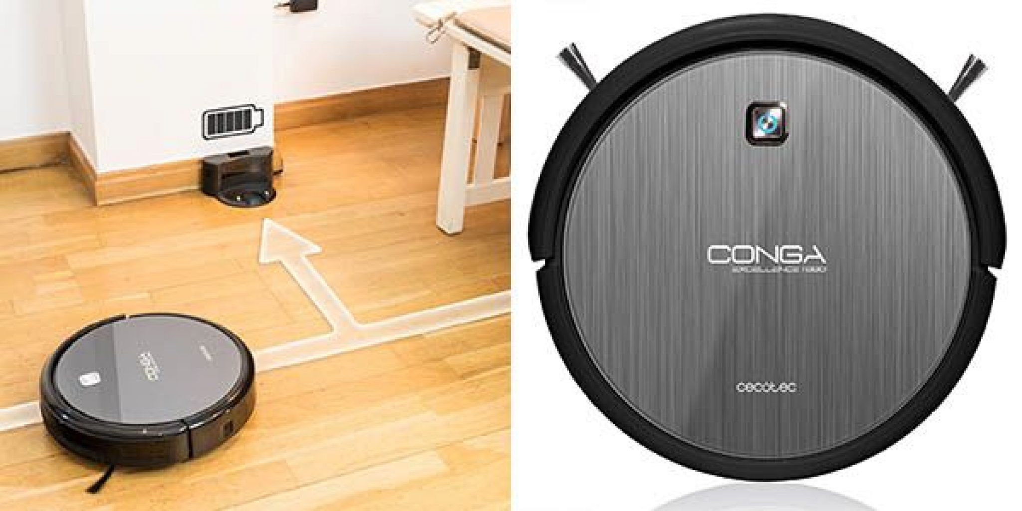 Cecotec Conga 990, robot de limpieza con soporte de fregado