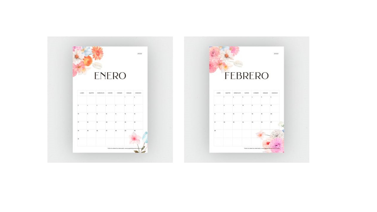 calendario papeleria para imprmir