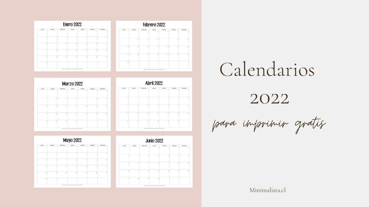 calendarios 2022 para imprimir gratis