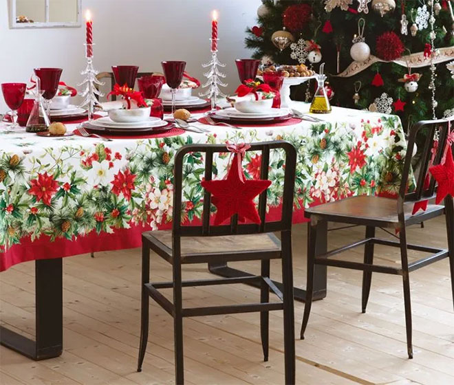 Manteles de navidad para centros de mesa