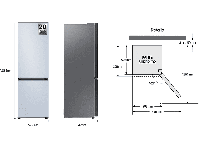 Samsung Bespoke RB34A7B5D48/EF