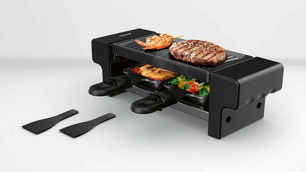 raclette grill con parrilla