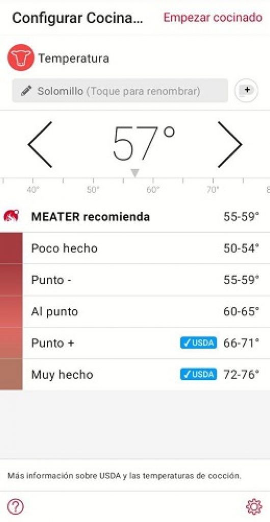 Meater App Cocinado