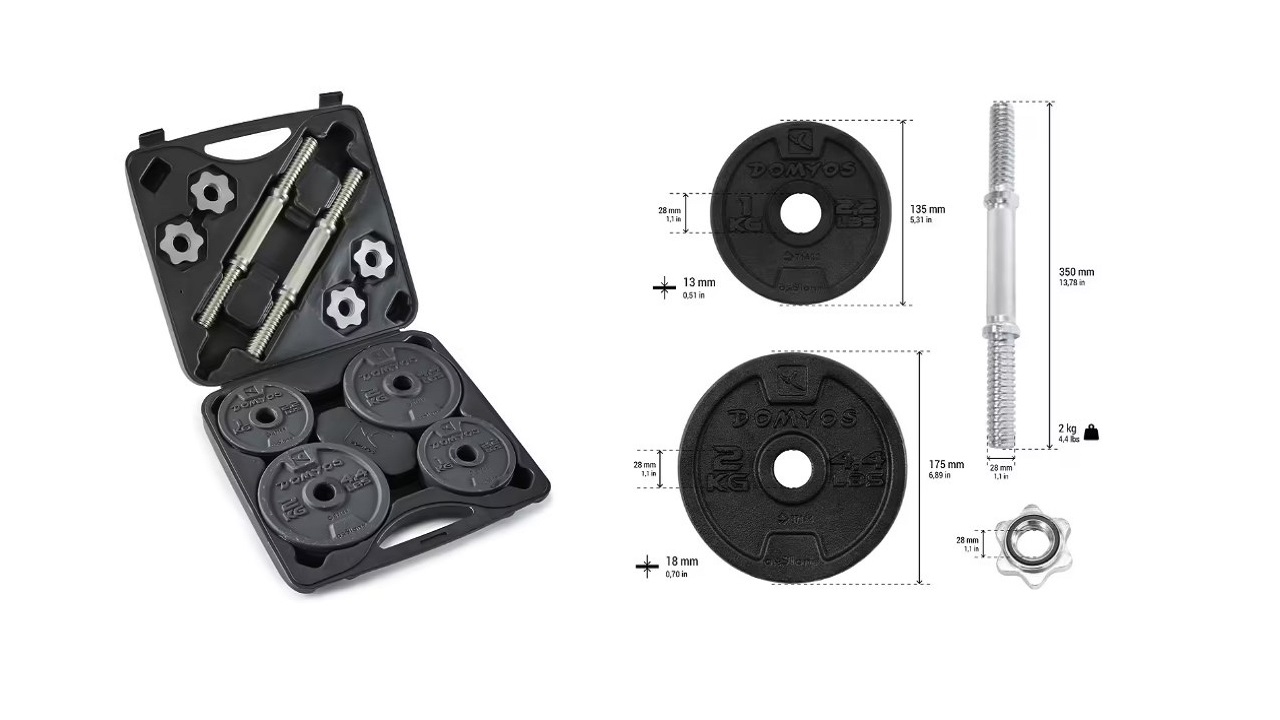 mejor kit de mancuernas de decathlon