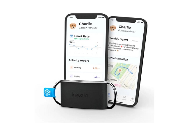 Invoxia Minitailz Smart Pet Tracker sigue la salud y movimiento de perros y gatos Invoxia Minitailz Smart Pet Tracker