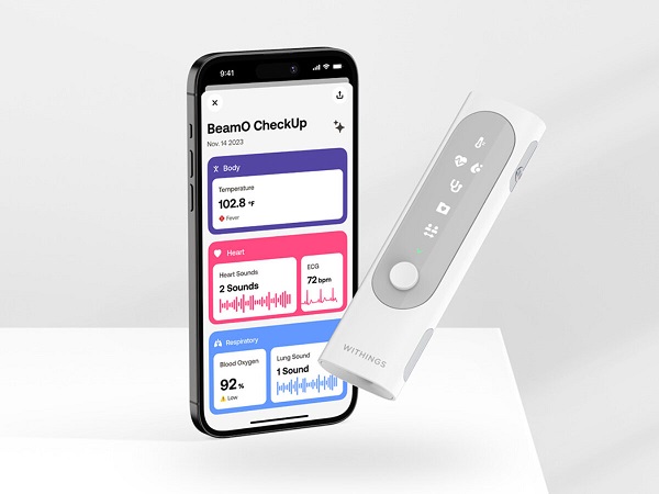 Withings BeamO es un pequeño lector de cuatro parámetros de salud Withings BeamO